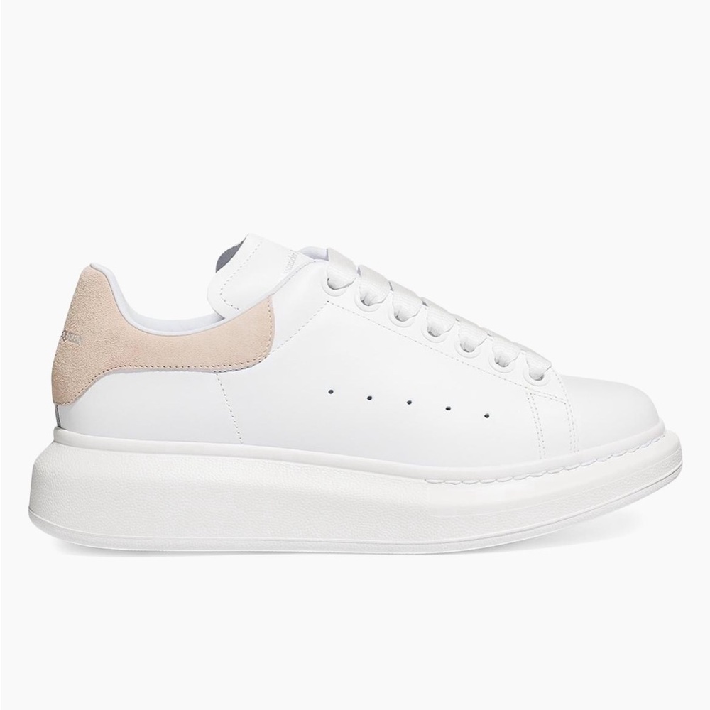 Alexander McQueen Oversized  Women's Sneakers, White/Patchouli, Size 9.5 US